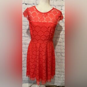 NWT Jessica Simpson lace coral airline dress size 10